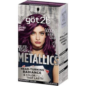 Schwarzkopf Got2b Metallics Permanent Hair Color M69 Amethyst Chrome 2 Boxes D19